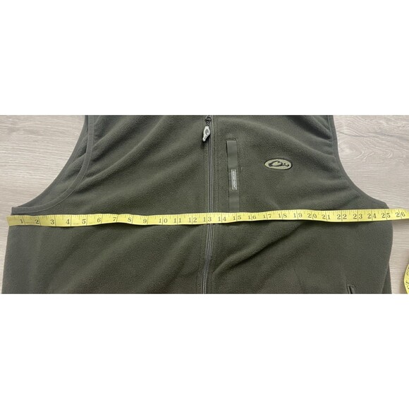 Drake Waterfowl Moss Green Full Zip Fleece Windproof Layering Vest Men's Sz XL - Picture 6 of 7